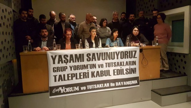 'Yaşamı savunuyoruz...Grup Yorum ve tutukluların talepleri kabul edildin'