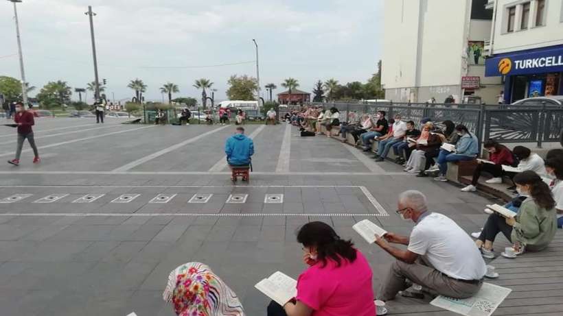 Fatsa'da siyanüre karşı okuma eylemi 9 gününde Fatsa'da siyanüre karşı okuma eylemi 9 gününde