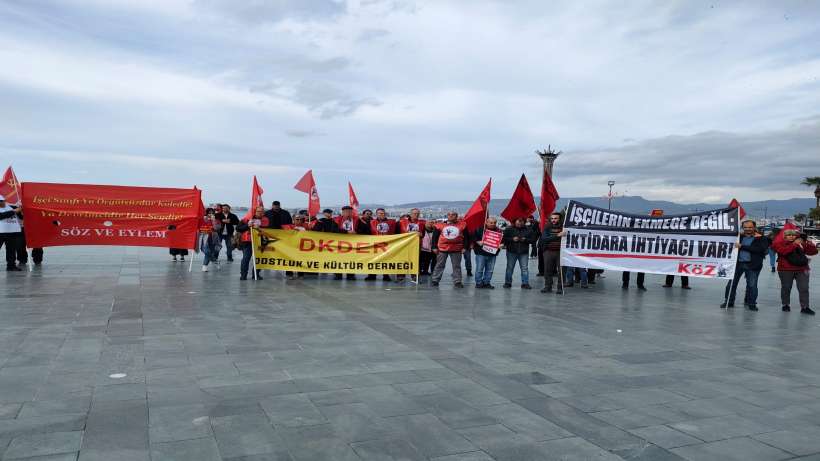 İzmir’de İşçi Emekçi Buluşması: “ Adımlar sokağa, eller Şaltere” İzmir’de İşçi Emekçi Buluşması: “ Adımlar sokağa, eller Şaltere”