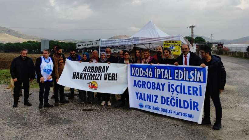 KESK’den İzmir’de Agrobay direnişçilerine destek